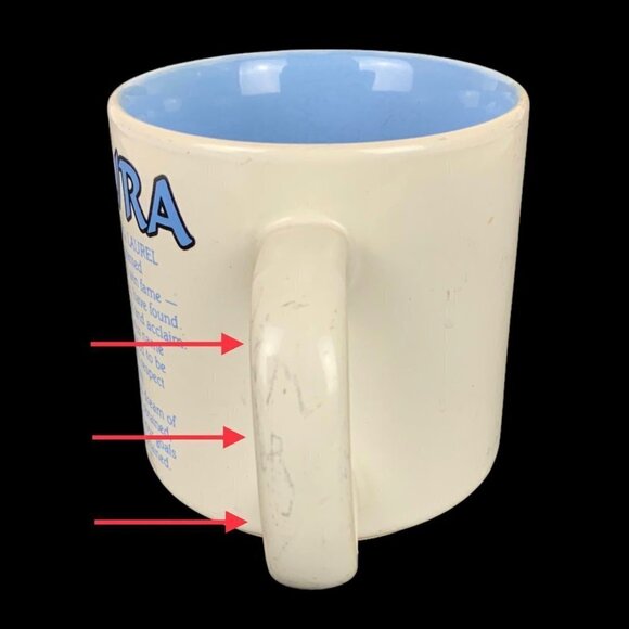 Laura Papel Poetry Name Coffee Mug Cup Ceramic 10 oz White Blue Vintage Gift - Picture 13 of 13